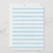 Boys Grey Blue Bunny Baby shower-uitnodiging Kaart (Achterkant)