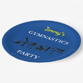 Boys Gymnastics Birthday Party Borden met zijn naa Papieren Bordje (Gekanteld)