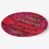 Boys Gymnastics Birthday Party Camo Borden met naa Papieren Bordje (Gekanteld)