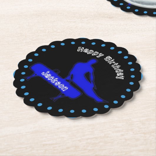 Boys Gymnastics Birthday Party Kartonnen Onderzetters (Gekanteld)