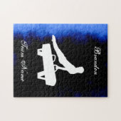 Boys Gymnastics Black, Blue, White met teamnaam Legpuzzel (Horizontaal)
