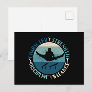 Boys Gymnastics Character Strength Discipline Briefkaart