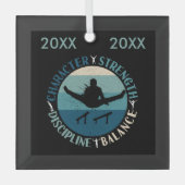 Boys Gymnastics Character Strength Discipline Glas Ornament (Voorkant)