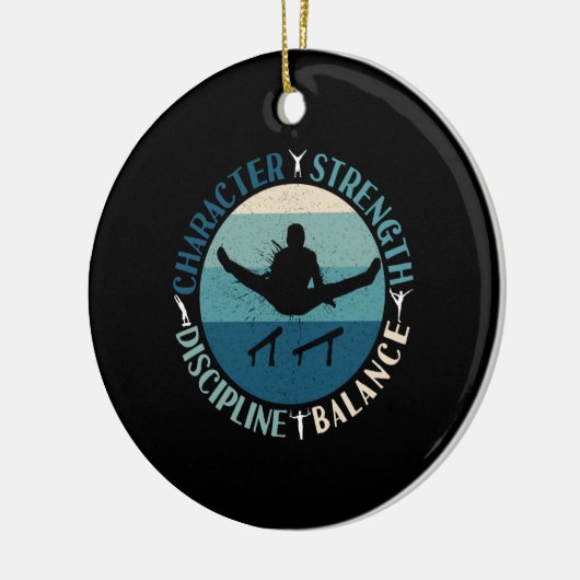 Boys Gymnastics Character Strength Discipline Keramisch Ornament (Links)