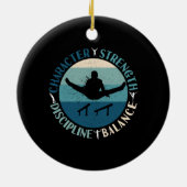 Boys Gymnastics Character Strength Discipline Keramisch Ornament (Achterkant)