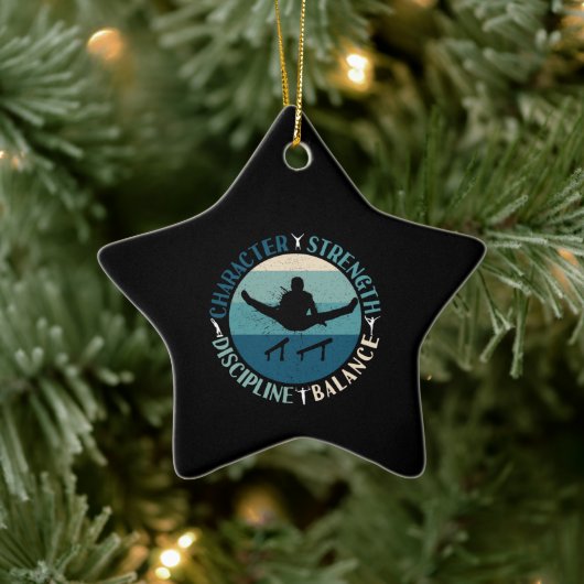 Boys Gymnastics Character Strength Discipline Keramisch Ornament (Boom)