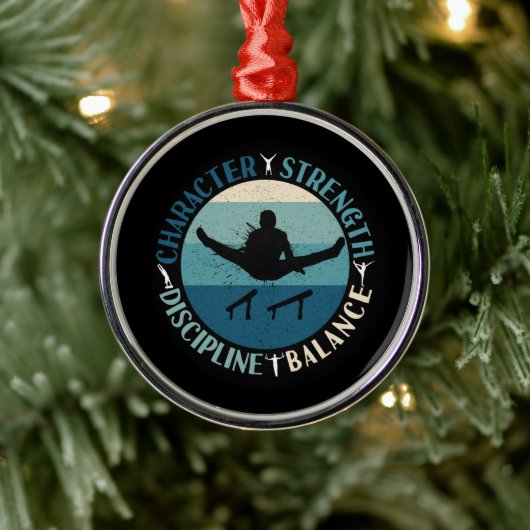 Boys Gymnastics Character Strength Discipline Metalen Ornament (Boom)