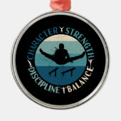 Boys Gymnastics Character Strength Discipline Metalen Ornament (Voorkant)