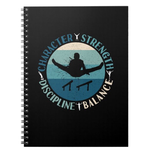 Boys Gymnastics Character Strength Discipline Notitieboek (Voorkant)