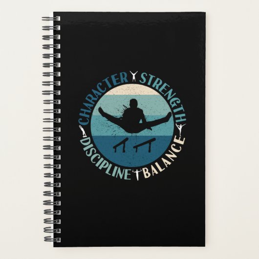 Boys Gymnastics Character Strength Discipline Planner (Voorkant)