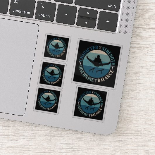 Boys Gymnastics Character Strength Discipline Sticker (Detail)