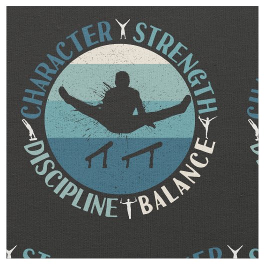 Boys Gymnastics Character Strength Discipline Stof (Close Up)