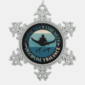 Boys Gymnastics Character Strength Discipline Tin Sneeuwvlok Ornament (Voorkant)