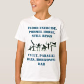 Boys Gymnastics Events T-Shirt met zijn naam op ac (Voorkant)