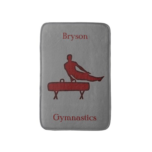 Boys Gymnastics/Mannen Gymnastics Bath Mat (Voorkant Verticaal)