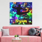 Boys Gymnastics nog Rings Canvas Art met zijn naam Afdruk (Insitu (Woonkamer))