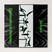 Boys Gymnastics Puzzle met zijn naam! Legpuzzel (Horizontaal)