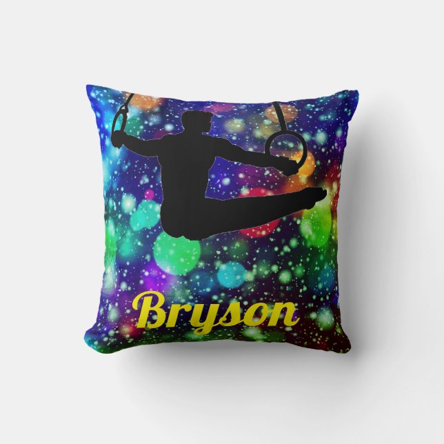 Boys Gymnastics Rings Kussen (Voorkant)