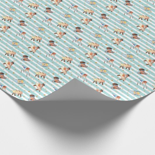 Boys Gymnastics Rings Parallel Bars Pommel Horse Cadeaupapier (Hoek)