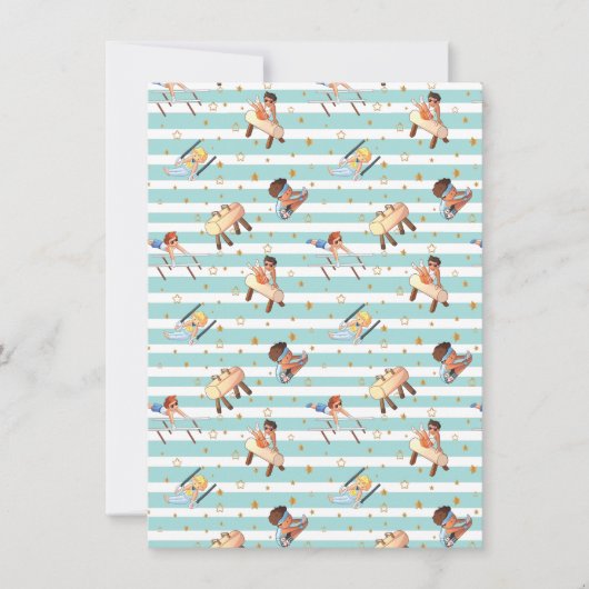 Boys Gymnastics Rings Parallel Bars Pommel Horse Feestdagenkaart (Voorkant)