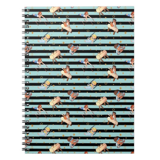 Boys Gymnastics Rings Parallel Bars Pommel Horse Notitieboek (Voorkant)