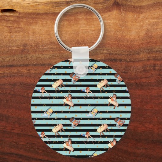 Boys Gymnastics Rings Parallel Bars Pommel Horse Sleutelhanger (Voorkant)