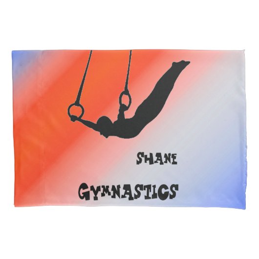 Boys Gymnastics Rings Patriotic Red White Blue Kussensloop (Voorkant)