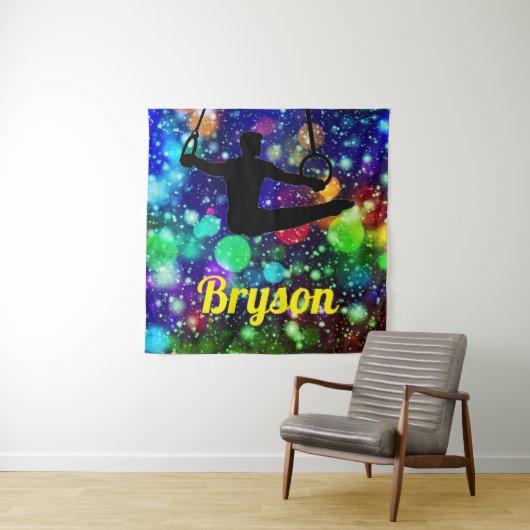 Boys Gymnastics Rings Wandkleed (In situ)