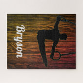 Boys Gymnastics Rings Wood Theme Puzzle with Name! Legpuzzel (Horizontaal)