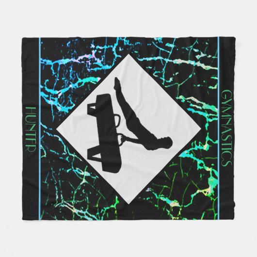 Boys Gymnastiek Abstracte Fleece Blanket (Voorkant (Horizontaal))