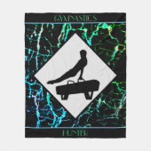 Boys Gymnastiek Abstracte Fleece Blanket Deken (Voorkant)