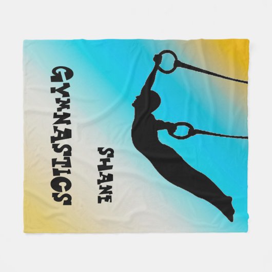 Boys Gymnastiek Ringloopgradiënt Fleece Deken (Voorkant (Horizontaal))