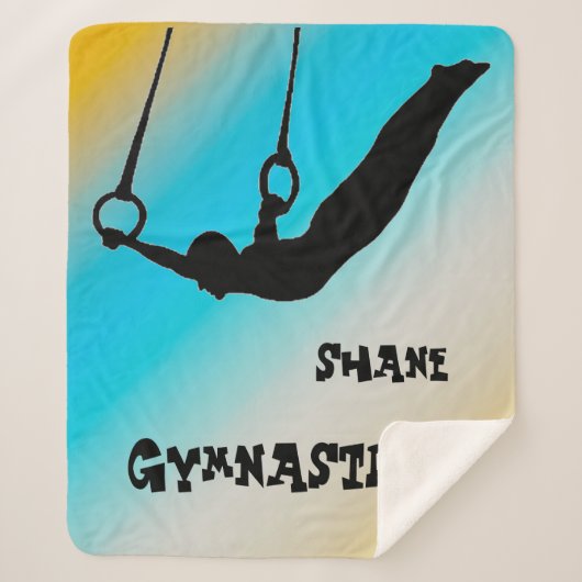 Boys Gymnastiek Ringloopgradiënt Sherpa Deken (Voorkant)