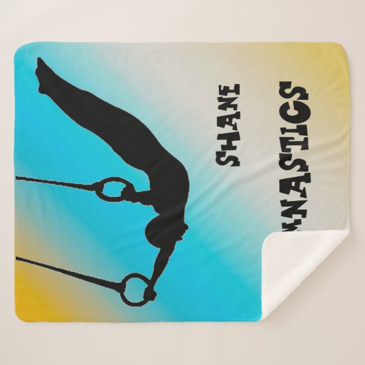 Boys Gymnastiek Ringloopgradiënt Sherpa Deken (Voorkant (horizontaal))