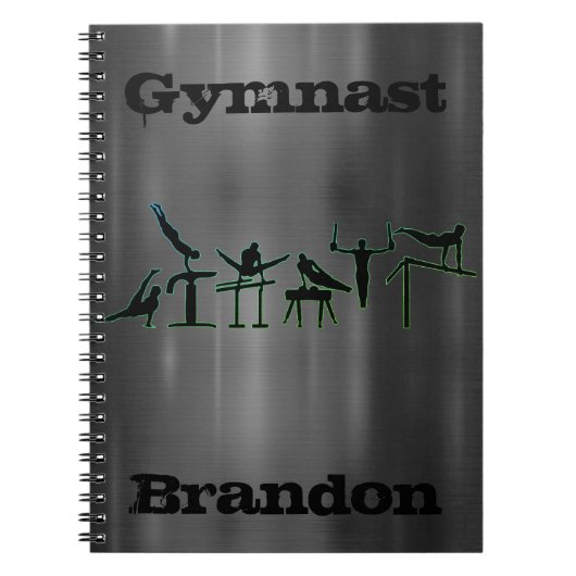 Boys Gymnastiek Staal Notitieboek (Voorkant)