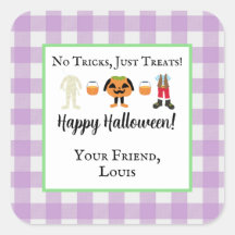 Boys Halloween Gift Label Stickers