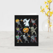 Boys Halloween Skeleton Jack O Lantern Zombie Dab Kaart (Gele Bloem)