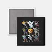 Boys Halloween Skeleton Jack O Lantern Zombie Dab Magneet (Voorkant / Achterkant)