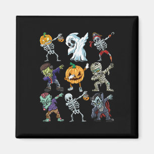 Boys Halloween Skeleton Jack O Lantern Zombie Dab Magneet