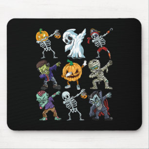 Boys Halloween Skeleton Jack O Lantern Zombie Dab Muismat