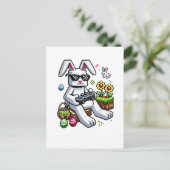 Boys Happy Easter Day Bunny Egg Video Game Feestdagenkaart (Staand voorkant)