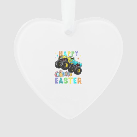 Boys Happy Easter Monster Truck Easter Eggs Toddle Ornament (voorkant)