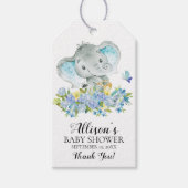 Boys Happy Elephant Baby shower Favor Gift Label Cadeaulabel (Voorkant)