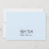 Boys High Tea baby shower Invitation Kaart (Achterkant)
