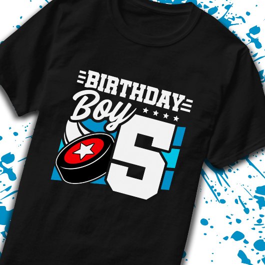 Boys Hockey Birthday 5e verjaardag 5 T-shirt