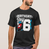 Boys Hockey Birthday 6e verjaardag 6 T-shirt (Voorkant)