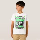 Boys Hockey Terminology in Green T-Shirt (Voorkant volledig)