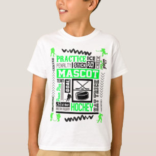 Boys Hockey Terminology in Green T-Shirt
