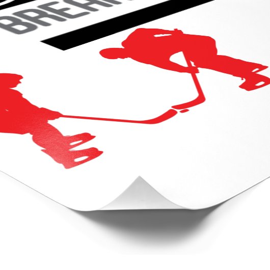 Boys Hockey Terminology in Red Perfect Poster (Hoek)