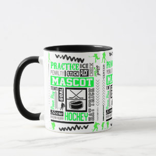 Boys Hockey Terminology Neon Green Mok